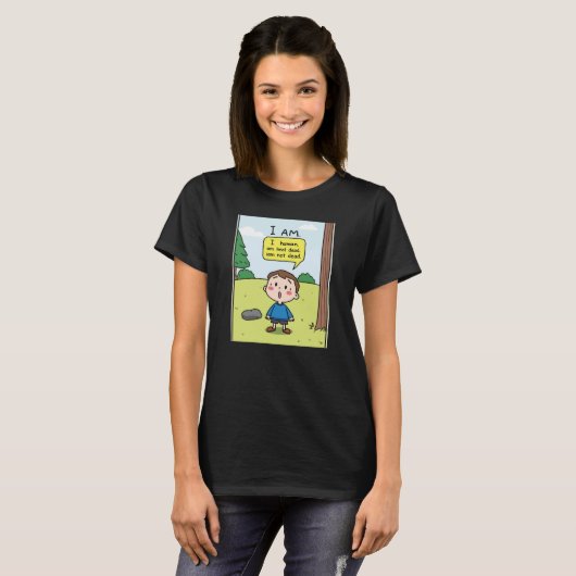 私は人間だ Tシャツ (正面フル)