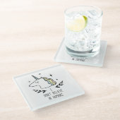 私は人間で信じません ガラスコースター (アングル)