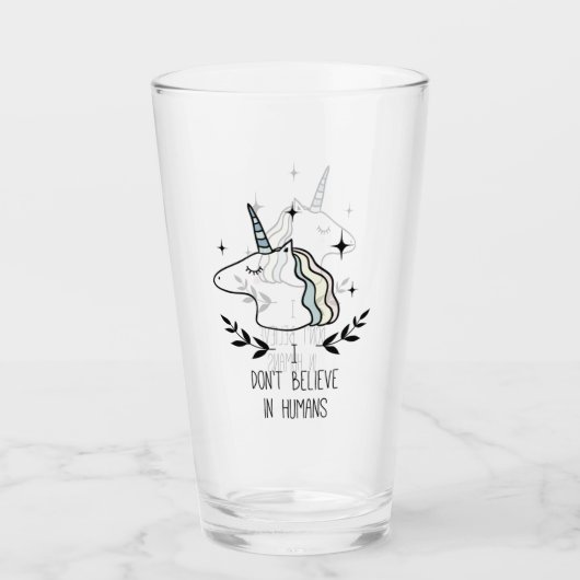 私は人間で信じません タンブラーグラス (正面)