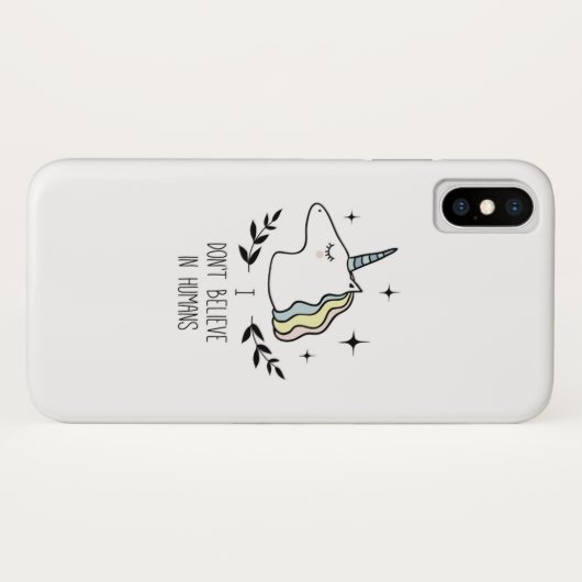 私は人間で信じません Case-Mate iPhoneケース (裏面(横))