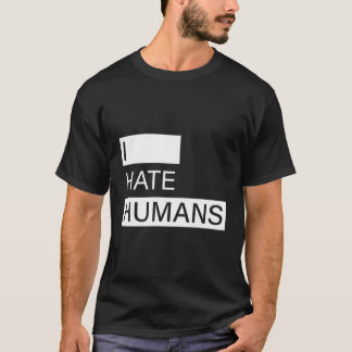 私は人間の反社会的おもしろい嫌い Tシャツ