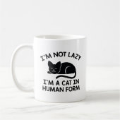 私は人間の型枠の猫で、怠け者ではない コーヒーマグカップ (左)