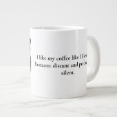 私は人間の猫のようなコーヒーが好おもしろいき ジャンボコーヒーマグカップ (正面右)