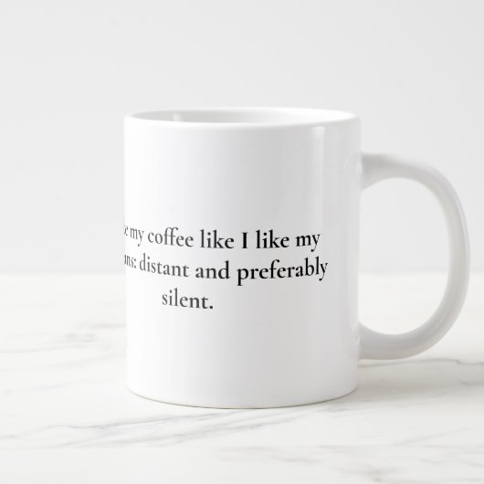 私は人間の猫のようなコーヒーが好おもしろいき ジャンボコーヒーマグカップ (右)