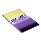 私は人間シンプルだ |バイナリ以外 | LGBTQ+ Notbook ノートブック (右側)