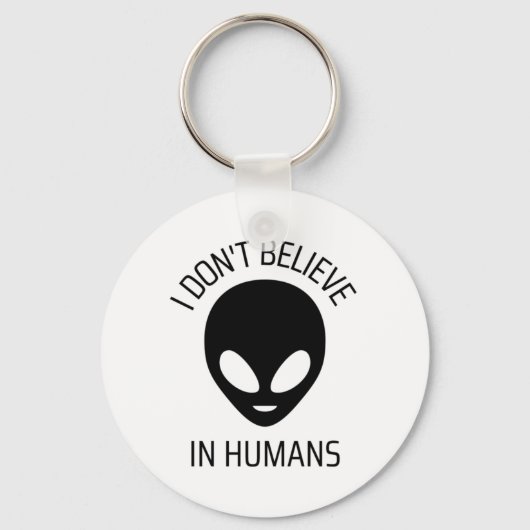 私は人間信じではない キーホルダー (正面)