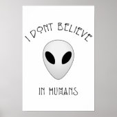 私は人間信じではない ポスター (正面)