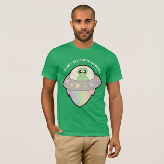私は人間信じではない – Tシャツ (正面フル)