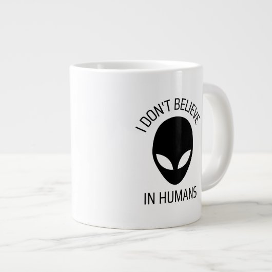 私は人間信じのコーヒマグではない ジャンボコーヒーマグカップ (正面右)