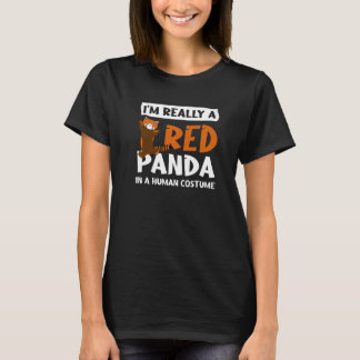 私は人間服を着たレッサーパンダです パンダ Tシャツ