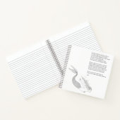 「私は人魚だっもした」の詩が入った人魚の手帳 ノートブック (内部)