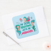 私は人魚になりましょうの姦淫を終えた スクエアシール (封筒)