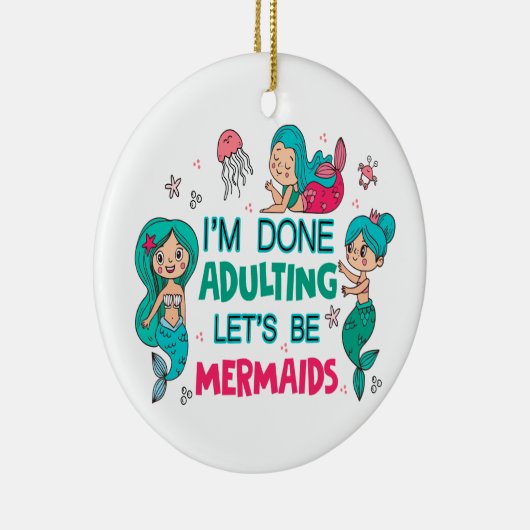 私は人魚になりましょうの姦淫を終えた セラミックオーナメント (右)