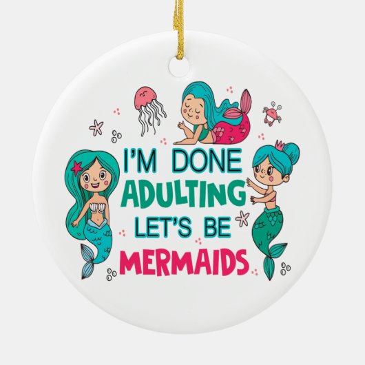 私は人魚になりましょうの姦淫を終えた セラミックオーナメント (裏面)