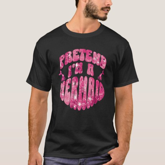 私は人魚のコスチュームの人魚の尾を装う3 Tシャツ (正面)