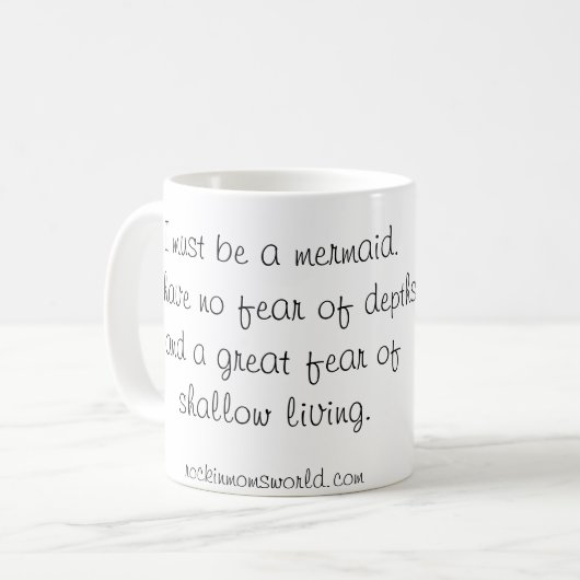 私は人魚のコーヒー・マグでなければなりません コーヒーマグカップ (正面左)