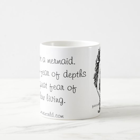 私は人魚のコーヒー・マグでなければなりません コーヒーマグカップ (中央)