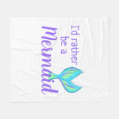 私は人魚のフリースブランケット フリースブランケット (正面(横))