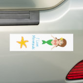 私は人魚を愛します! バンパーステッカー (車上)