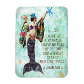 私は人魚アナイズニン引用文磁石でなければならない マグネット (縦)