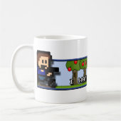 私は人-マグでありたいと思います! コーヒーマグカップ (左)