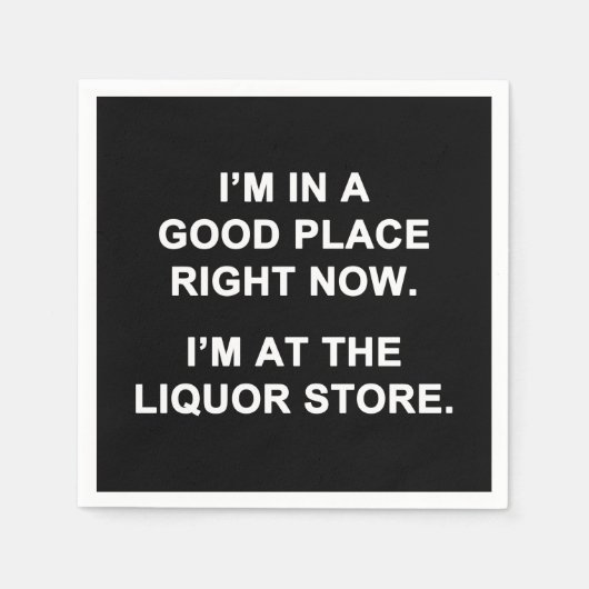 私は今いい場所にいる スタンダードカクテルナプキン (正面)