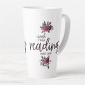 私は今すぐ読の(バラを持つ)ことができれば カフェラテマグ (右アングル)