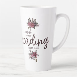 私は今すぐ読の(バラを持つ)ことができれば カフェラテマグ