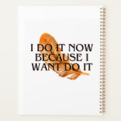 私は今それを行う私はモチベーション金ゴールド プランナー手帳 (裏面)