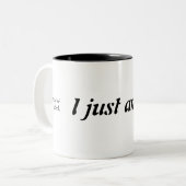 私は今だ！ ツートーンマグカップ (正面左)