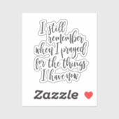 私は今でも事祈の為に覚えている シール (シート)