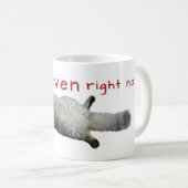 私は今でも猫マグが出来ない コーヒーマグカップ (正面右)