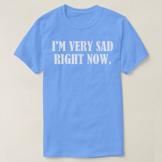 私は今とても悲しい Tシャツ (デザイン正面)