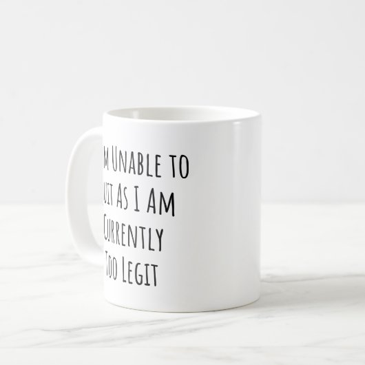 私は今のやめまで合法できない コーヒーマグカップ (正面左)
