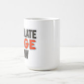 私は今は怒りを排斥する コーヒーマグカップ (中央)