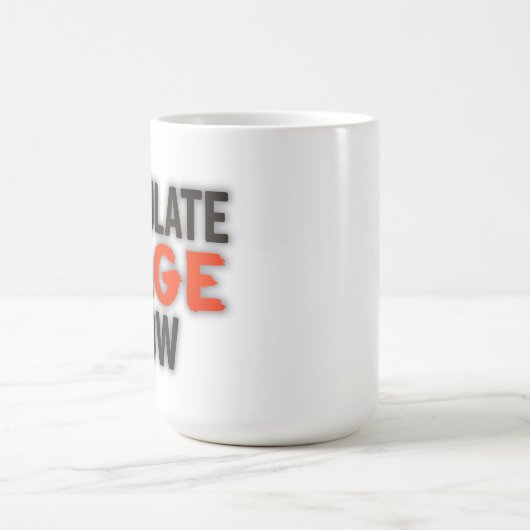 私は今は怒りを排斥する コーヒーマグカップ (中央)