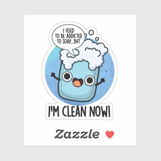 私は今は石鹸のパおもしろいン中毒にきれいだ シール (シート)