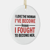 私は今までの女性が大好きだ セラミックオーナメント (右)