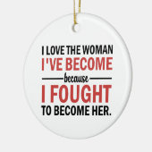 私は今までの女性が大好きだ セラミックオーナメント (左)