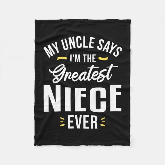 私は今までもっとも偉大もの姪だ フリースブランケット (正面)