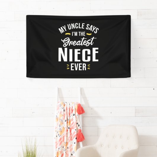 私は今までもっとも偉大もの姪だ 横断幕 (インサイチュ)