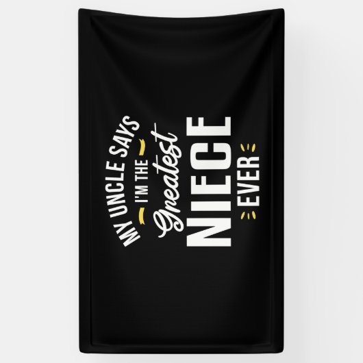 私は今までもっとも偉大もの姪だ 横断幕 (縦)