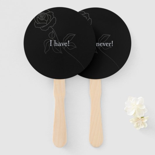 私は今までゴシック様式の黒いバチェロレッテを持っていない ハンドファン (正面&裏面)