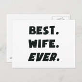 私は今まで世界の妻最高のを愛している ポストカード (正面/裏面)