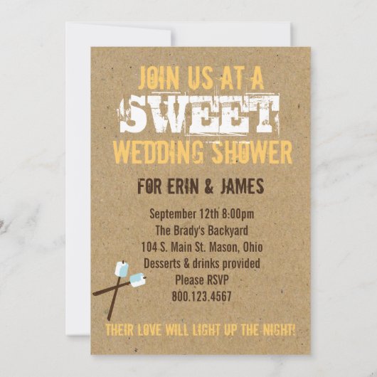 私は今まで以上にあなたを愛して – ウェディングシャワー 招待状 (裏面)