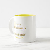 私は今やプロの手に入らない ツートーンマグカップ (正面左)