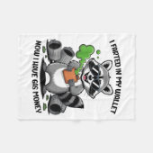 私は今や財布でガスマネーのRacを持っおもしろいている フリースブランケット (正面(横))