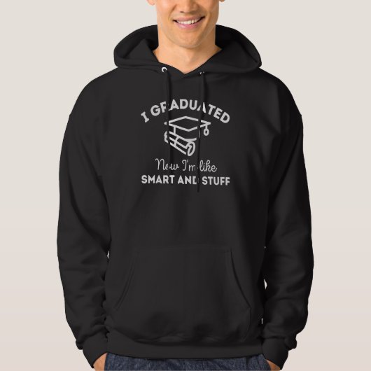 私は今卒業した私は頭が切れる物 パーカ (正面)