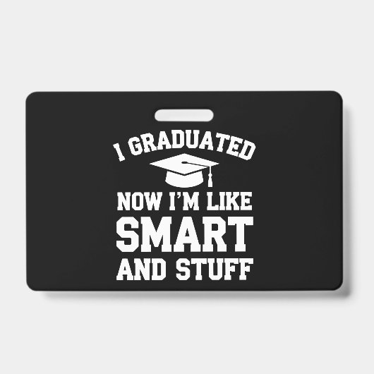 私は今卒業し、頭が切れる物卒業 バッジ (正面)