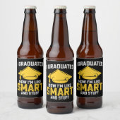 私は今卒業し、頭が切れる物卒業 ビールラベル (ボトル)